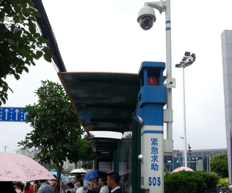 福州泰禾廣場城市安防-報(bào)警立柱案例